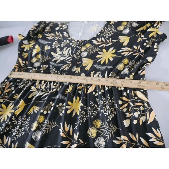 White Mark Women's Floral Short Sleeve Knee Length Dress 3XL - Picture 7 of 9